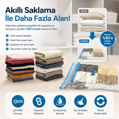 Vakumix Vakumlu Saklama Torbası