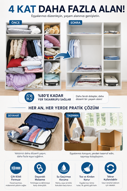 Vakumix Vakumlu Saklama Torbası