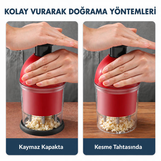 Elle Vurmalı Pratik Sebze & Meyve Doğrayıcı