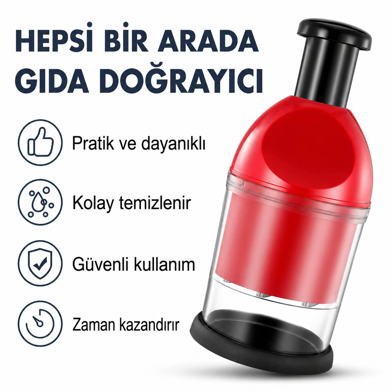 Elle Vurmalı Pratik Sebze & Meyve Doğrayıcı