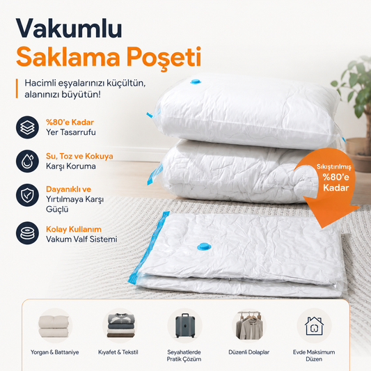 Vakumix Vakumlu Saklama Torbası